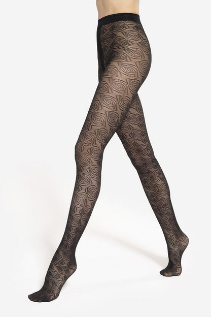 Gatta Arabesca 05 40 Den Patterned Tights – Floral Geometric Design