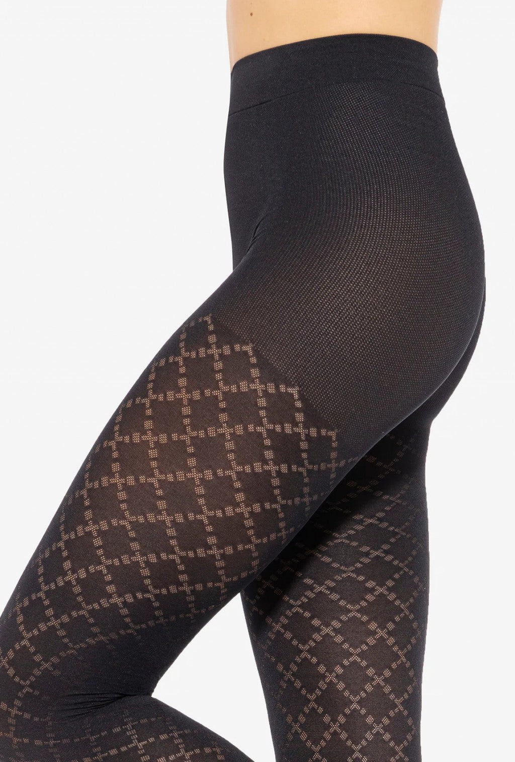 Gatta Lorien No28 40 Den Tights – Matte Geometric Pattern