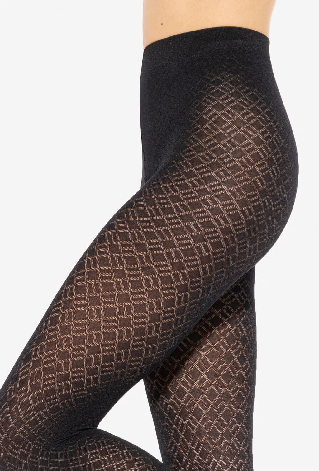 Gatta Loretta No157 50 Den Tights – Matte Geometric Pattern