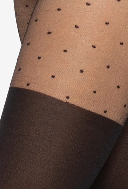 Gatta Girl Up 14 20/40 Den Tights – Sheer Polka Dot Detail