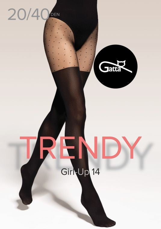 Gatta Girl Up 14 20/40 Den Tights – Sheer Polka Dot Detail