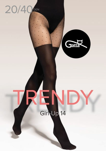 Gatta Girl Up 14 20/40 Den Tights – Sheer Polka Dot Detail