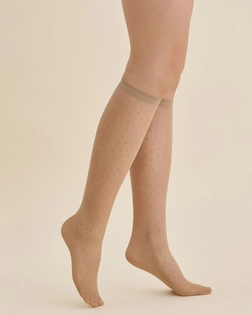 Gabriella Puntina 20 Den – Sheer Knee‑Highs with Dot Pattern