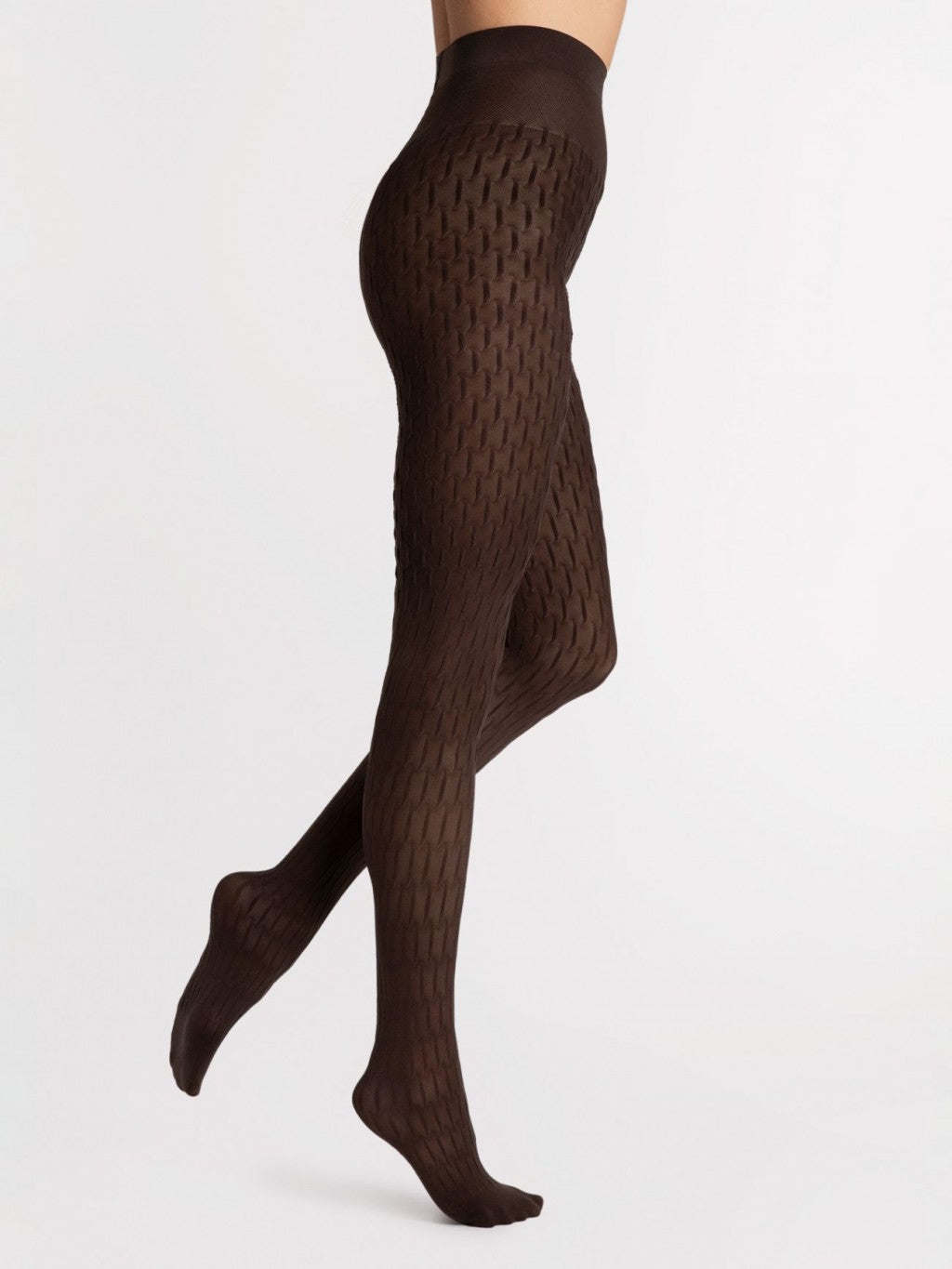 Fiore Stereo 40 Den Tights – Warm, Geometric Patterned Elegance