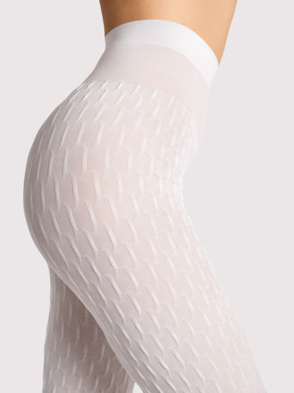 Fiore Stereo 40 Den Tights – Warm, Geometric Patterned Elegance