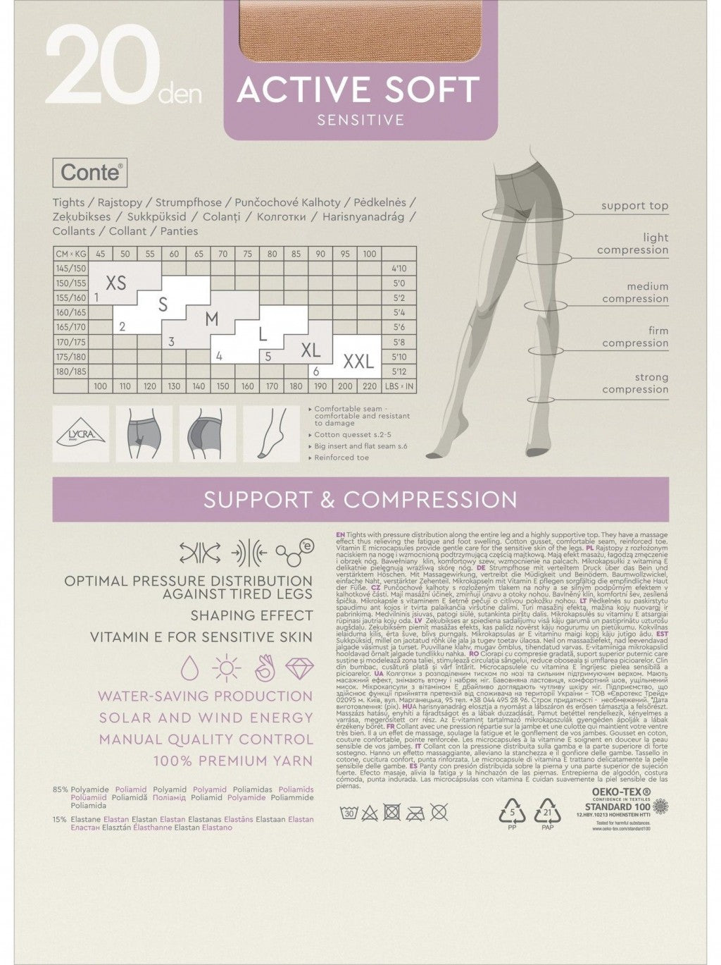 Conte Active Soft 20 Den – Shaping Tights with Even Compression