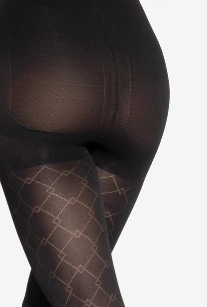 Gatta Modeline No07 40 Den Tights – Shaping Matte Geometric Design