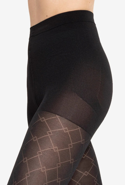 Gatta Modeline No07 40 Den Tights – Shaping Matte Geometric Design