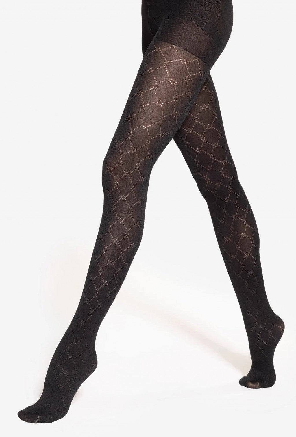 Gatta Modeline No07 40 Den Tights – Shaping Matte Geometric Design