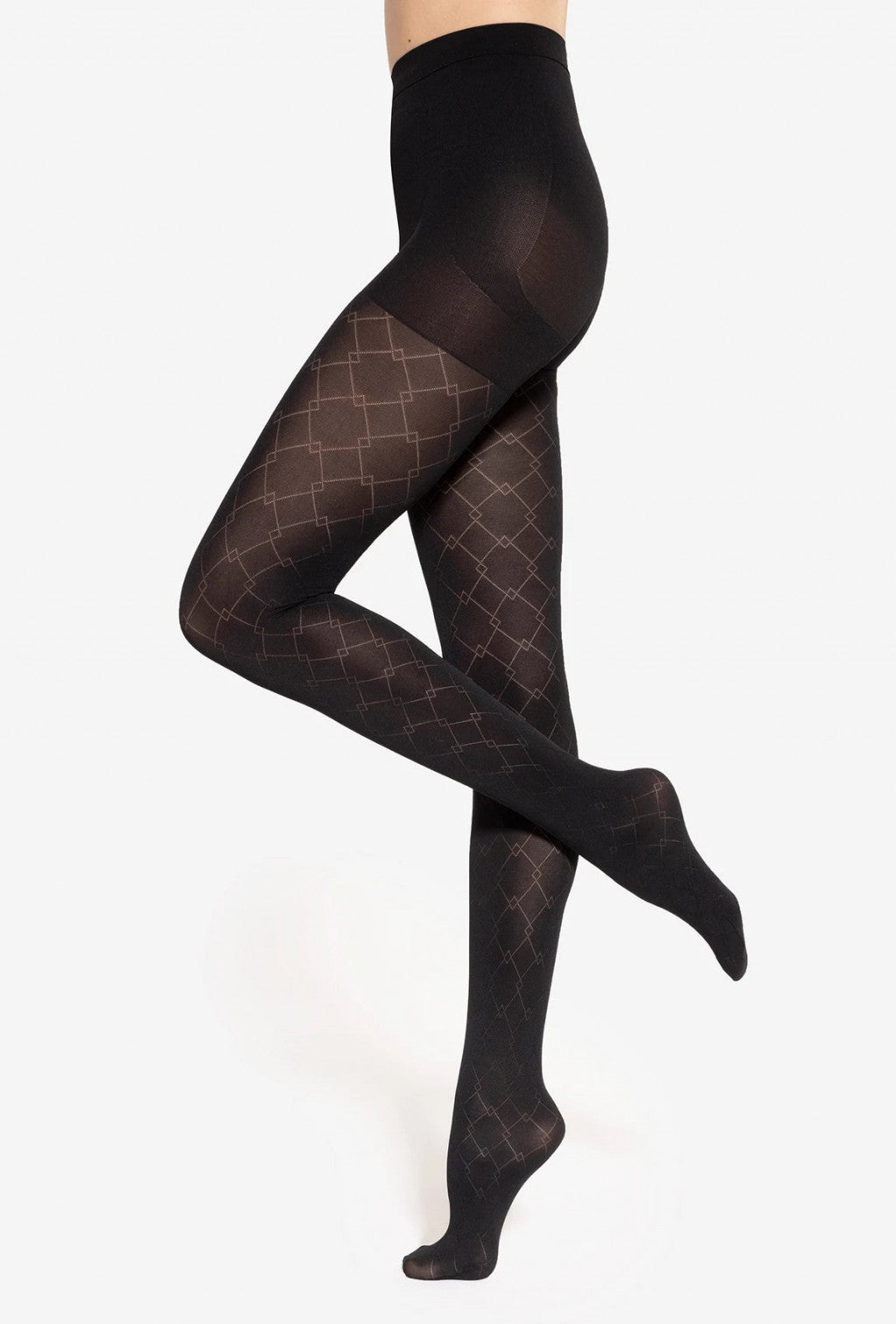 Gatta Modeline No07 40 Den Tights – Shaping Matte Geometric Design