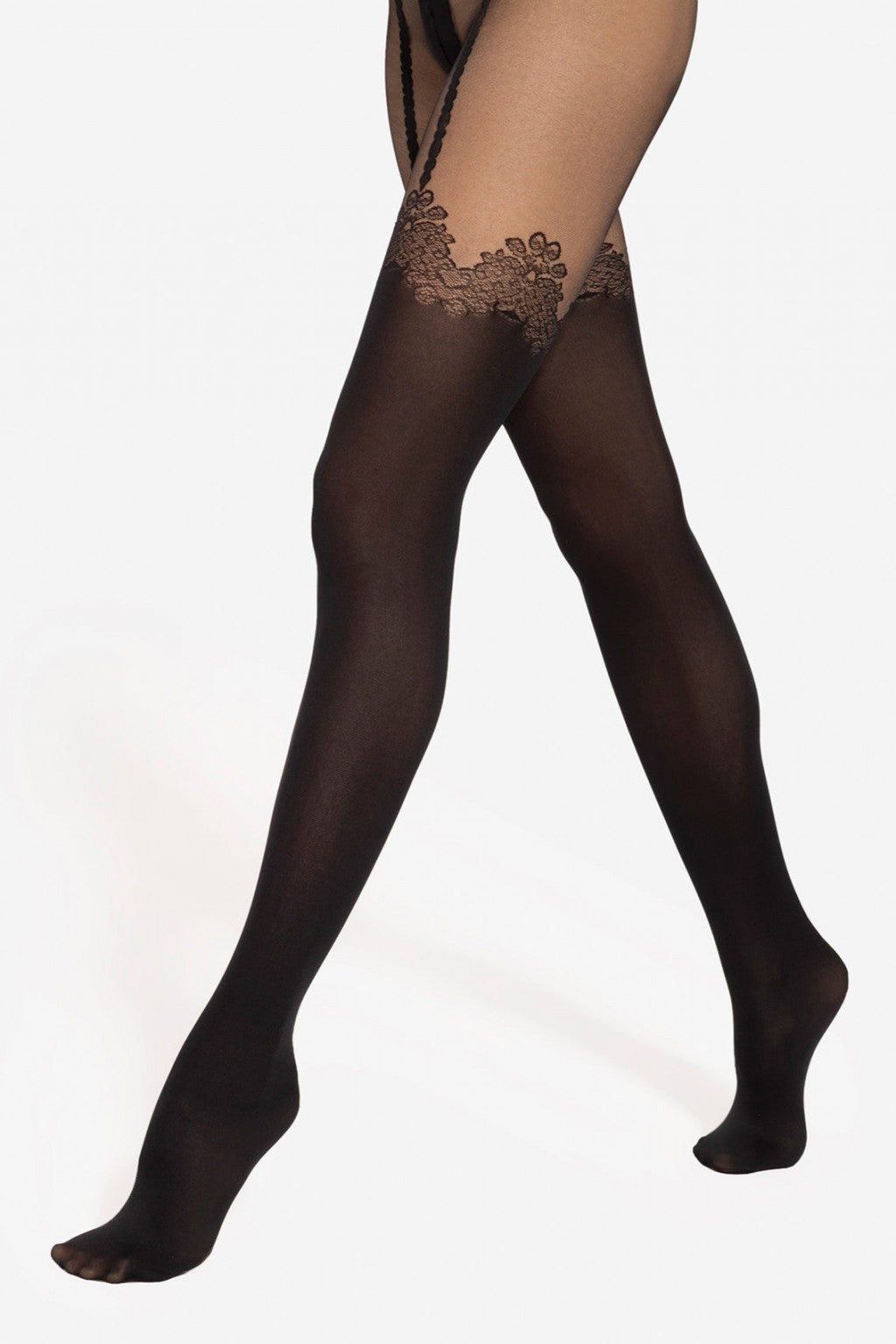 Gatta Girl Up No.10 Tights – 20/40 Den Patterned Hold‑Up Effect