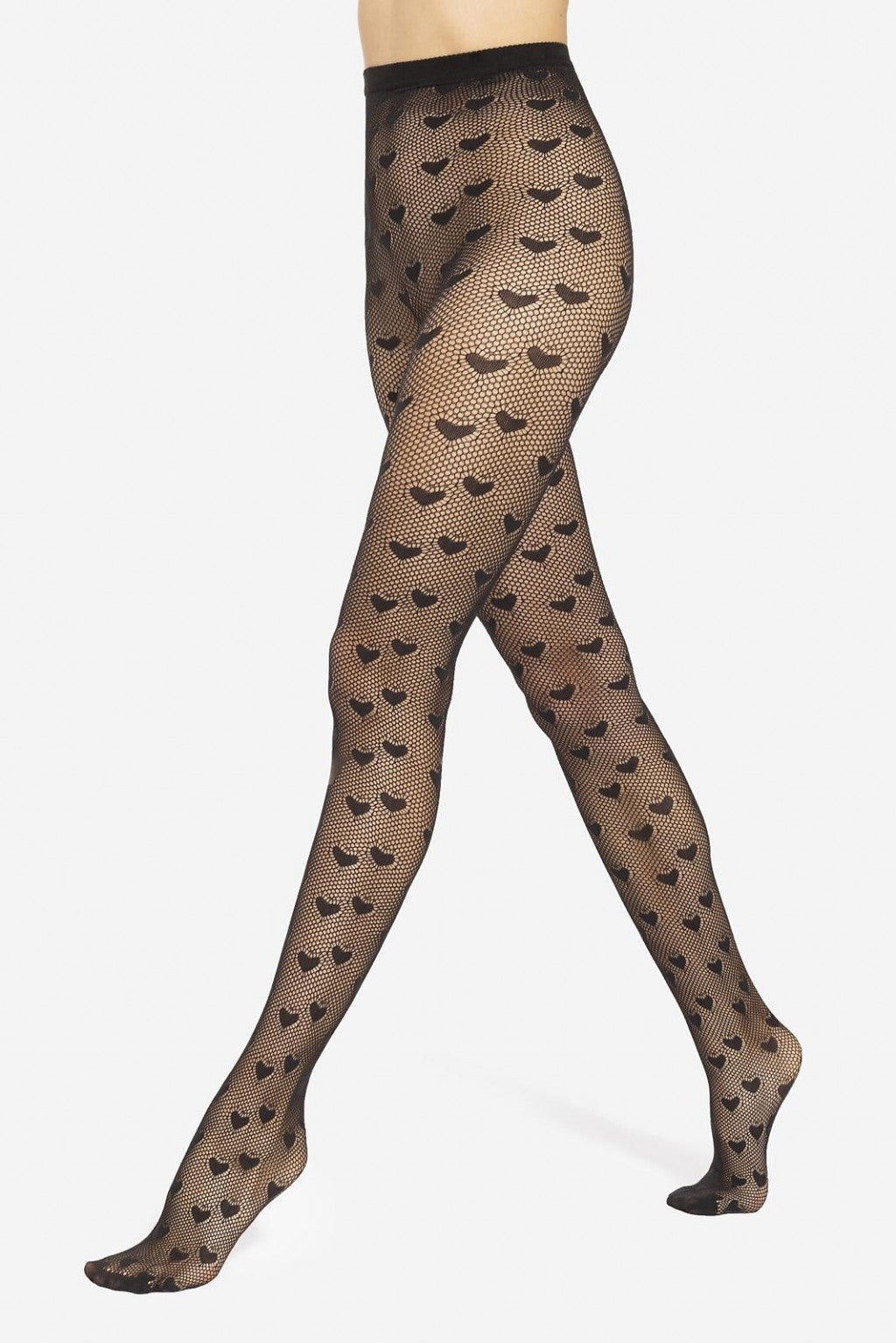 Gatta Yasmine No.08 Tights – Fishnet Heart Pattern with Soft Stretch Fit