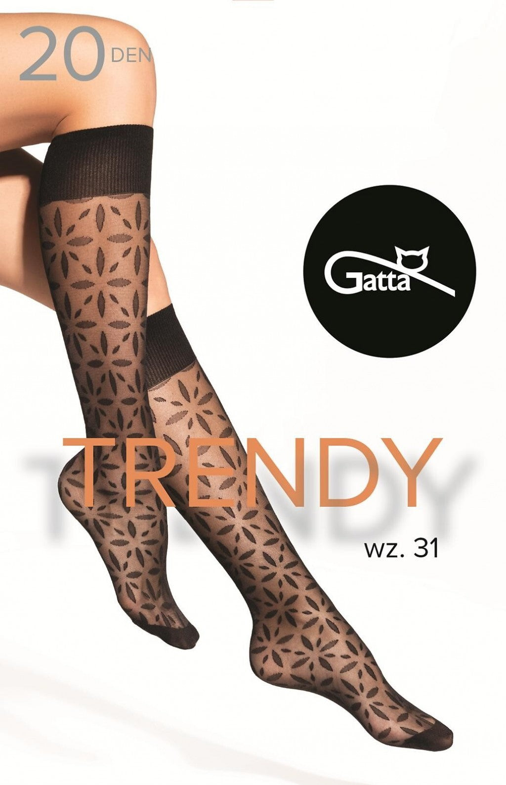 Gatta Trendy No.31 20 Den – Patterned Knee‑Highs