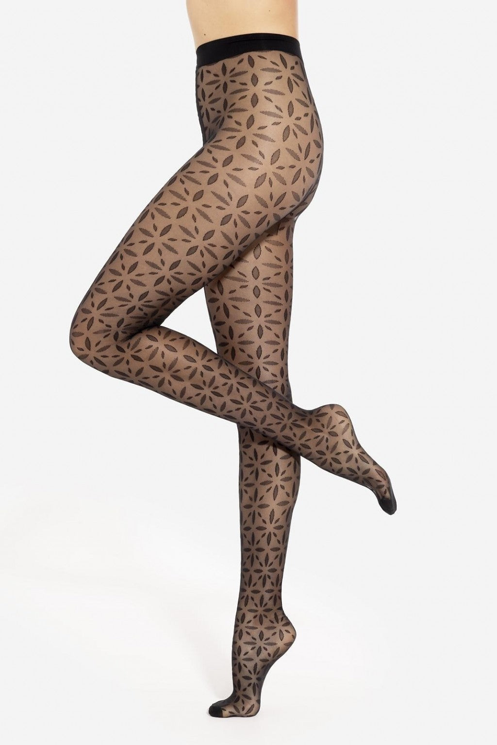 Gatta Tracy No.04 Tights 20 Den – Sheer Geometric Pattern with T‑Band