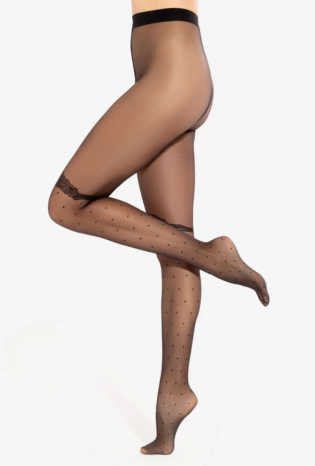 Gatta Fancy No.01 Tights 20 Den – Sheer Dotted Pattern with Hold‑Up Effect