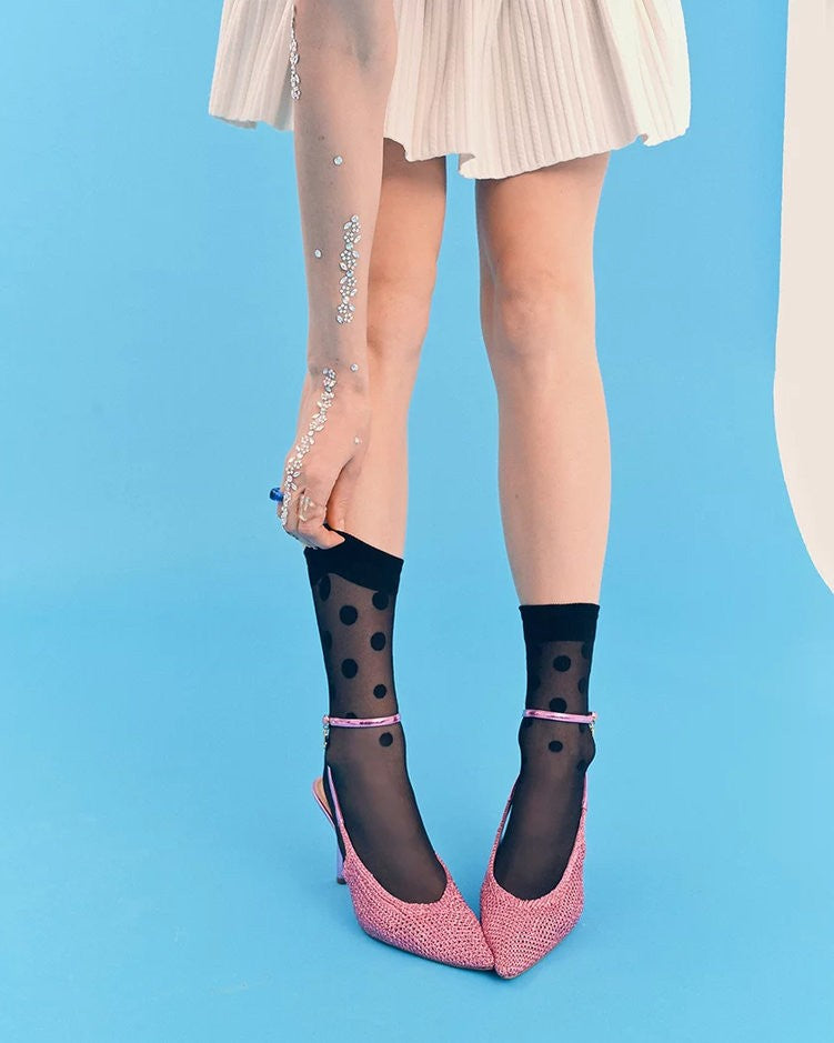 Gabriella Savi 20 Den – Sheer Dot‑Pattern Ankle Socks