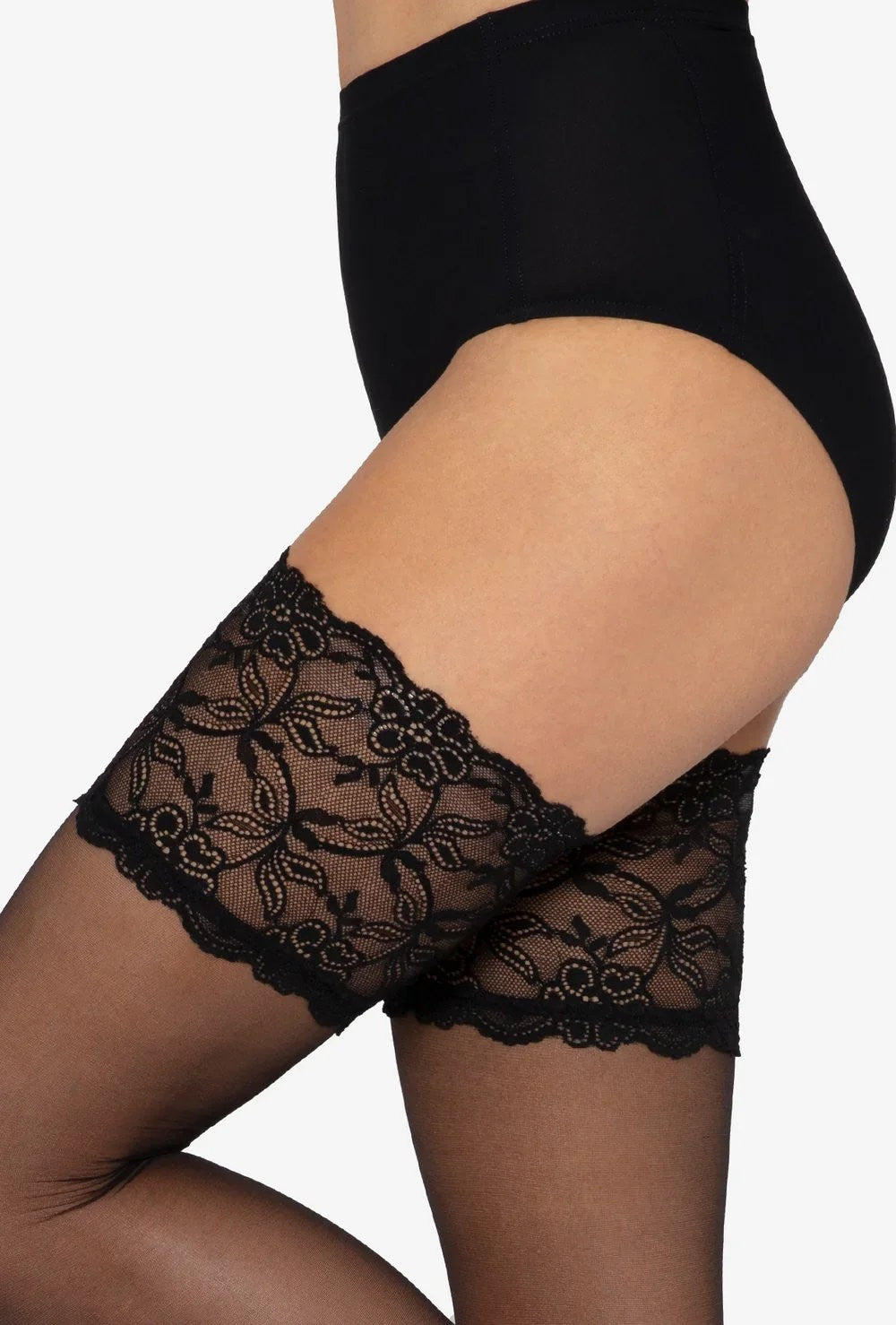 Gatta Michelle No.03 15 Den Lace Hold‑Ups / Self‑Supporting Stockings