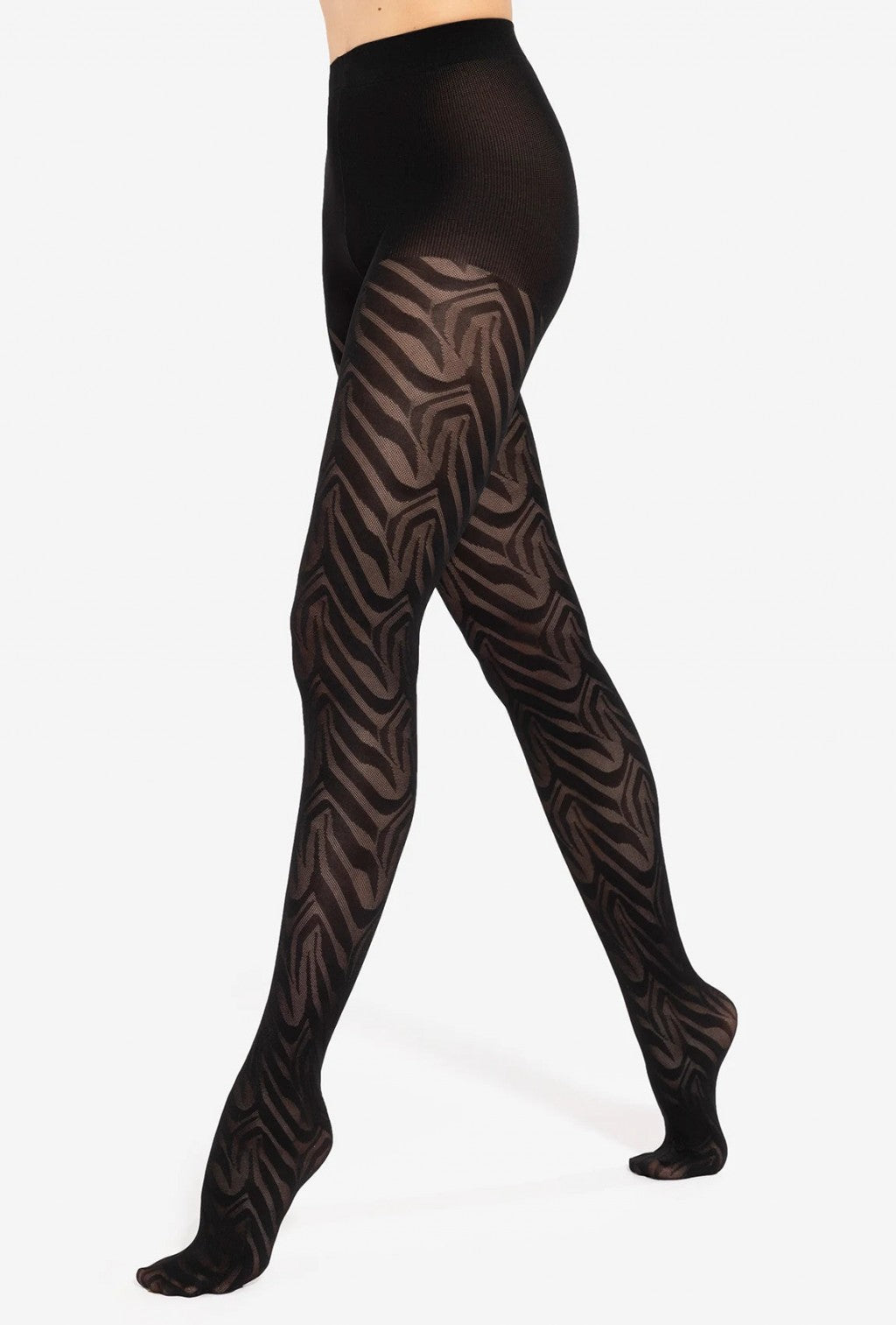 Gatta Trendy Lorien No.30 40 Den – Zebra‑Inspired Patterned Tights