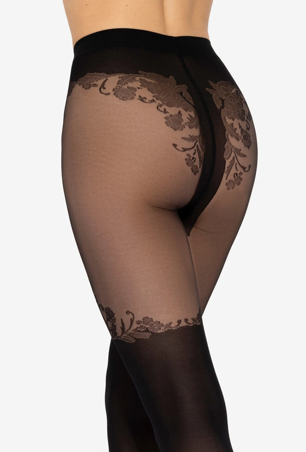 Gatta Trendy Blush No.02 20/40 Den – Floral Mock‑Stocking Tights