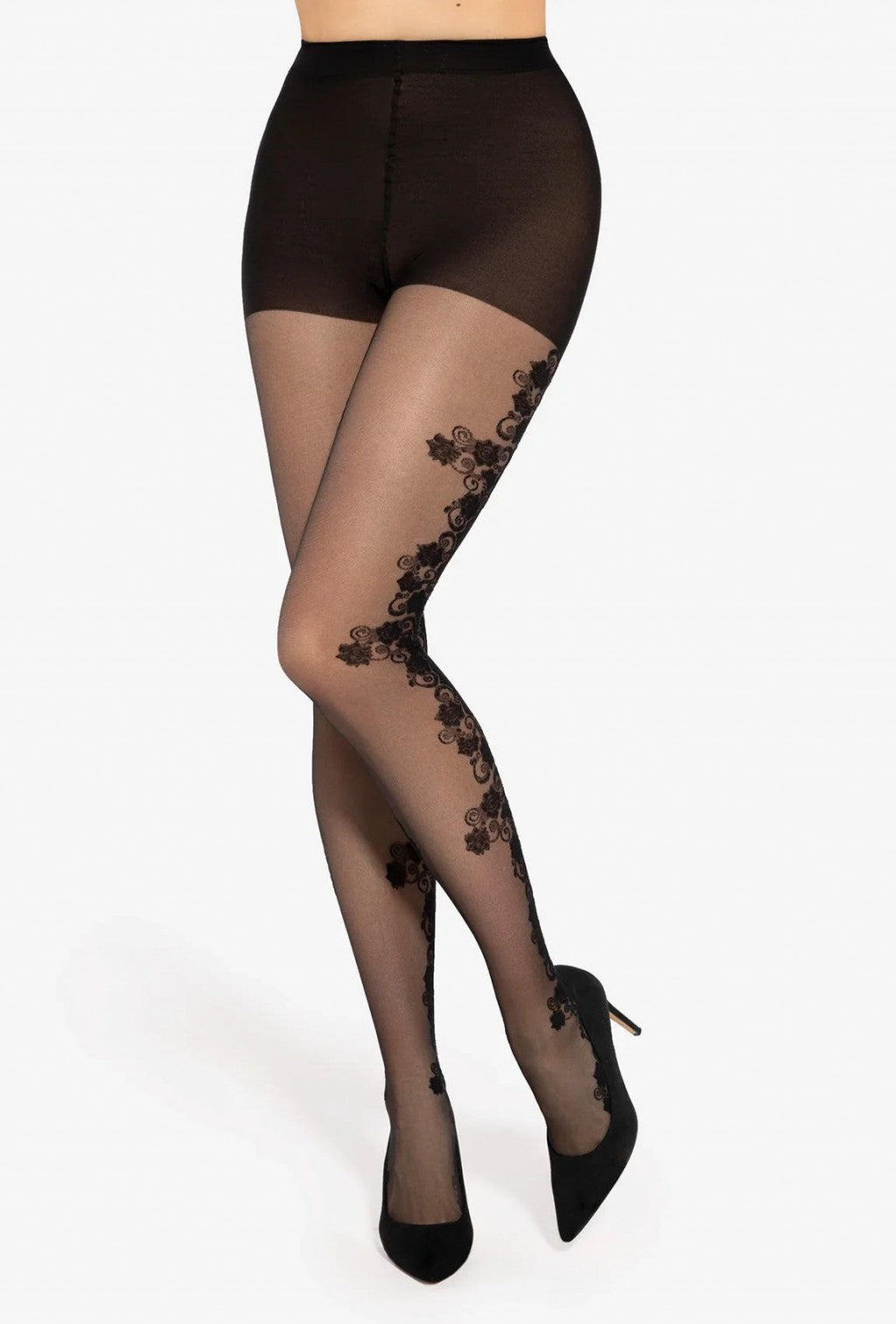 Gatta Trendy Floral No.03 50 Den – Floral Lace Pattern Tights