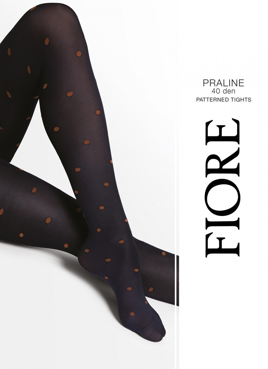 Fiore Praline 40 Den – Microfibre Tights with Chocolate Dot Pattern