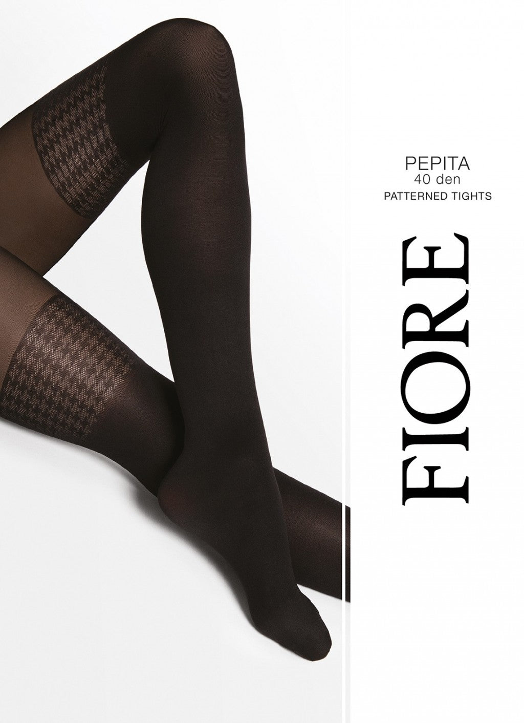 Fiore Pepita 40 Den – Microfibre Tights with Houndstooth Ornament