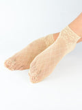 Noviti Lace Ankle Socks with Cotton Sole SN034 - Velvet Touch Tights