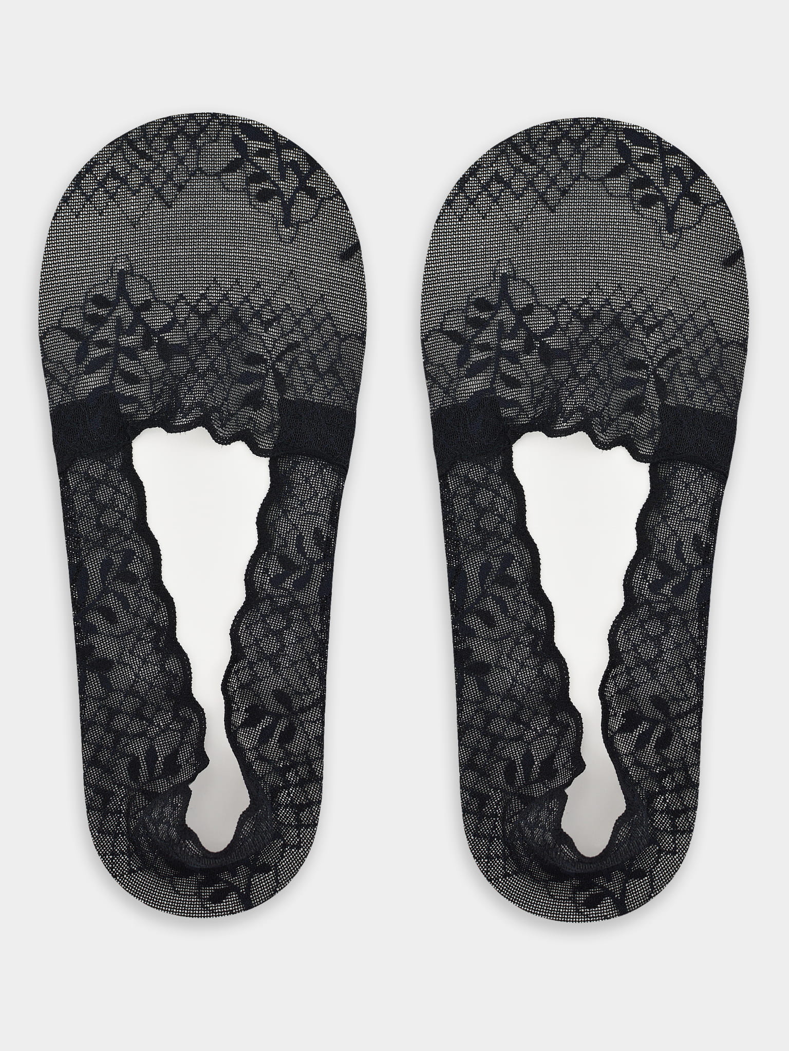 Noviti Low‑Cut Lace Footsies with Silicone and Anti‑Slip Grip SN048