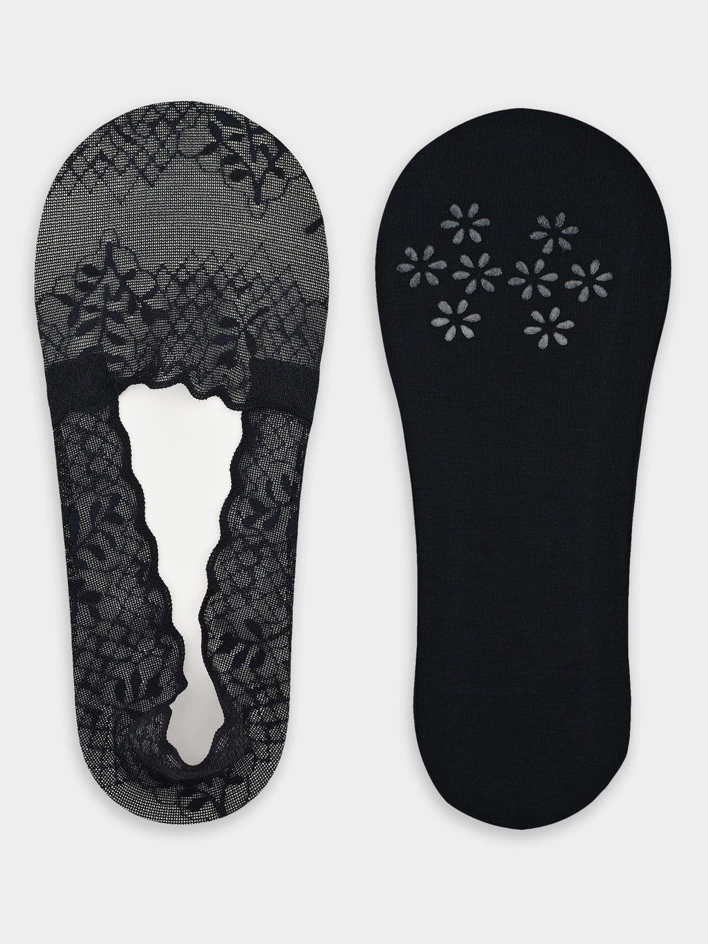 Noviti Low‑Cut Lace Footsies with Silicone and Anti‑Slip Grip SN048