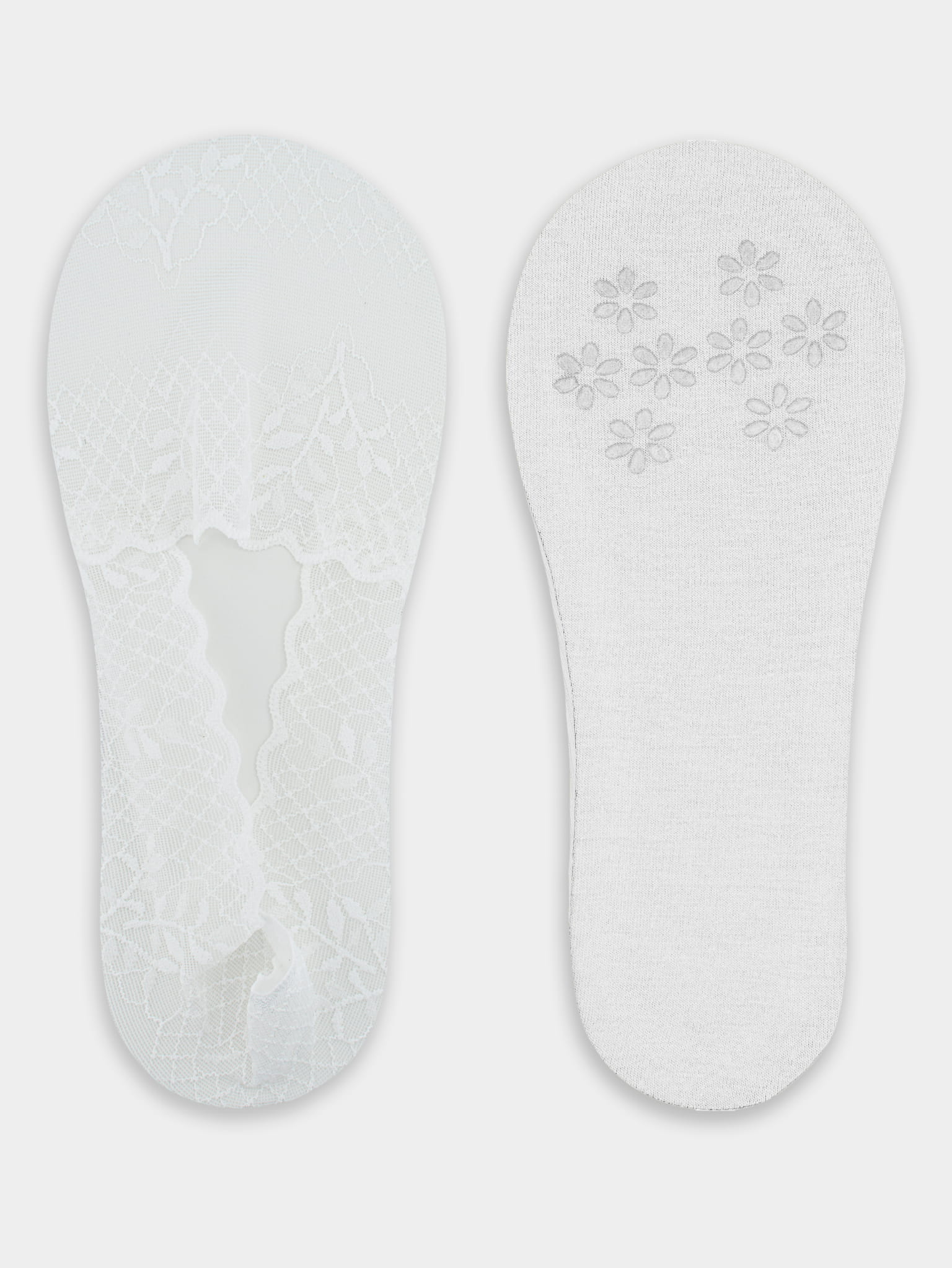 Noviti Low‑Cut Lace Footsies with Silicone and Anti‑Slip Grip SN048