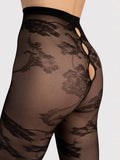 Fiore Wild Dream 30 Den – Openwork Floral Tights - Velvet Touch Tights