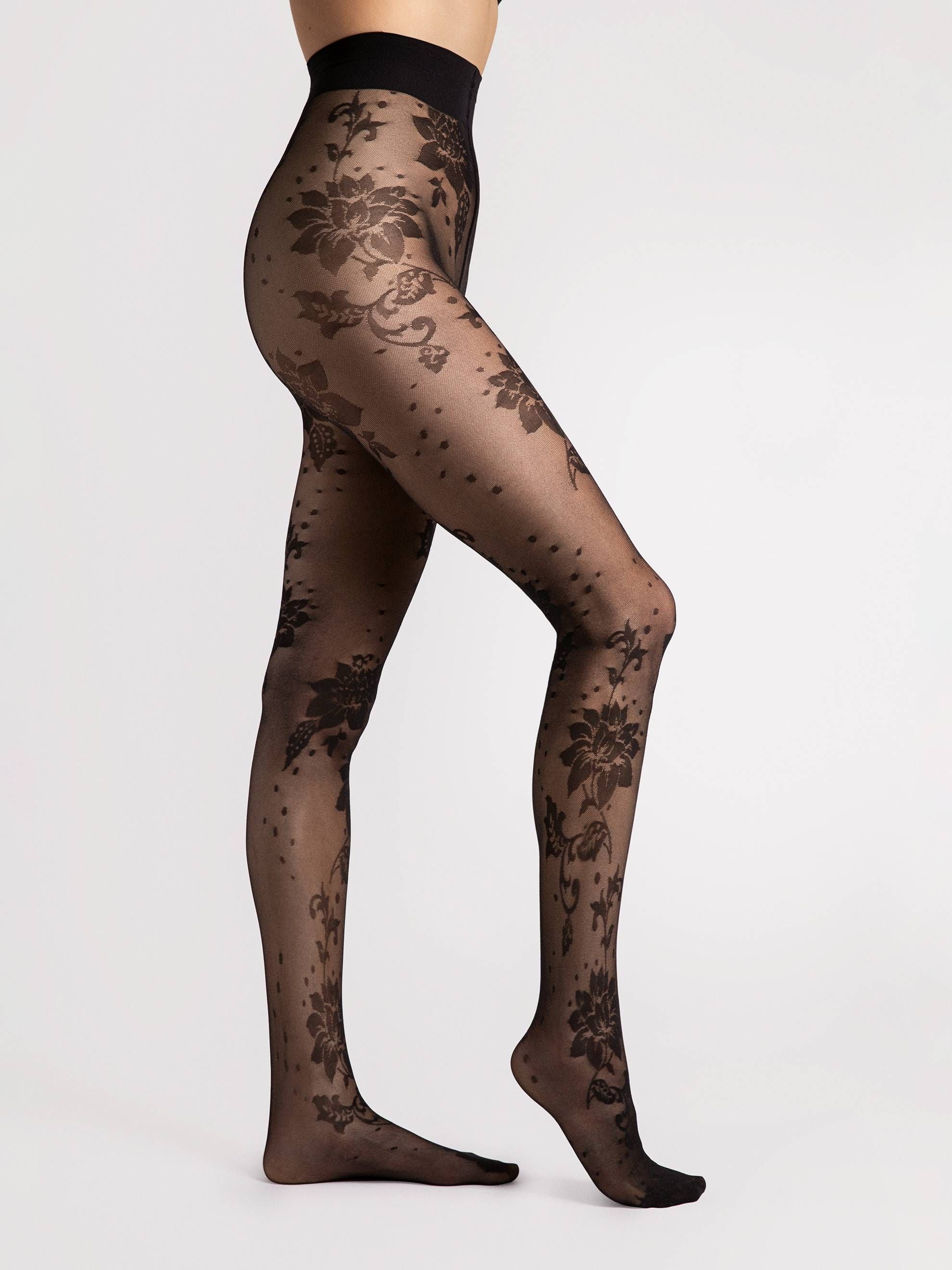 Fiore Sharon 30 Den – Floral Patterned Tights