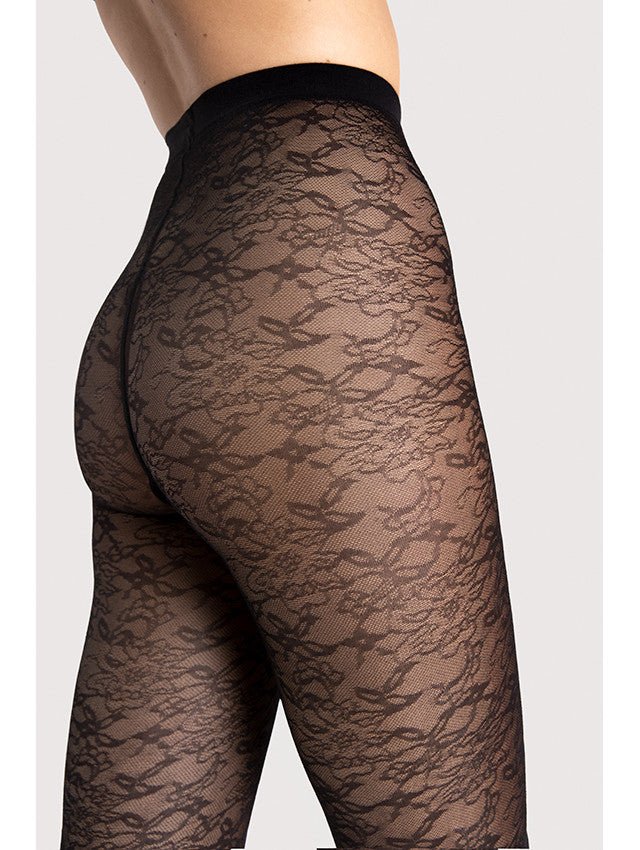 Fiore Ariel 30 Den – Elegant Floral Patterned Tights - Velvet Touch Tights