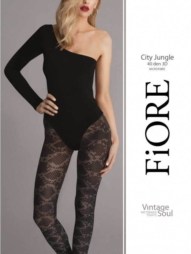 Fiore City Jungle 40 Den – Animal Print Fashion Tights