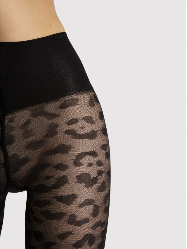 Fiore Echo 30 Den – Animal Print Shaping Tights