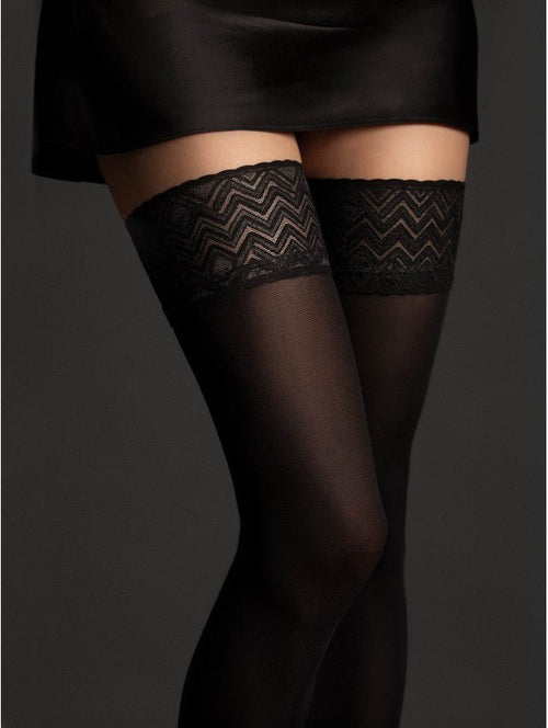 Fiore Ester 60 Den Hold-Up Stockings – Elegant & Opaque - Velvet Touch Tights