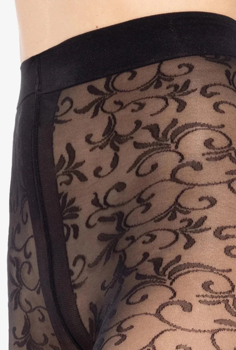 Gatta Floral Patterned Tights 03 – Elegant 30 DEN Matte Finish - Velvet Touch Tights