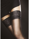 Fiore Milena 20 Den Hold‑Up Stockings – Smooth, Matte & Lace Top - Velvet Touch Tights