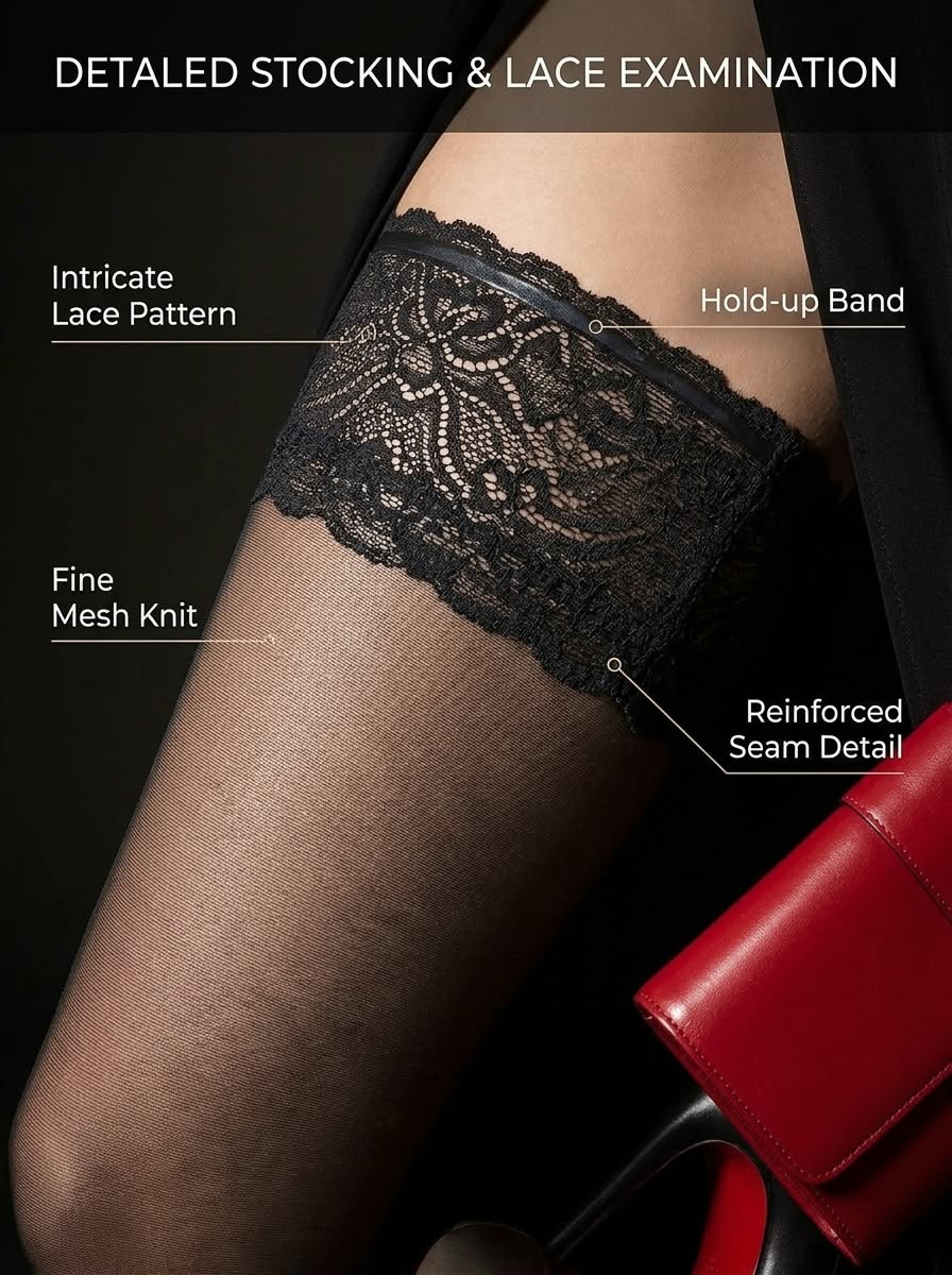Fiore Milena 20 Den Hold‑Up Stockings – Smooth, Matte & Lace Top - Velvet Touch Tights