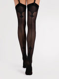 Fiore Vanity 40 Den Stockings – Baroque Pattern & Classic Back Seam - Velvet Touch Tights