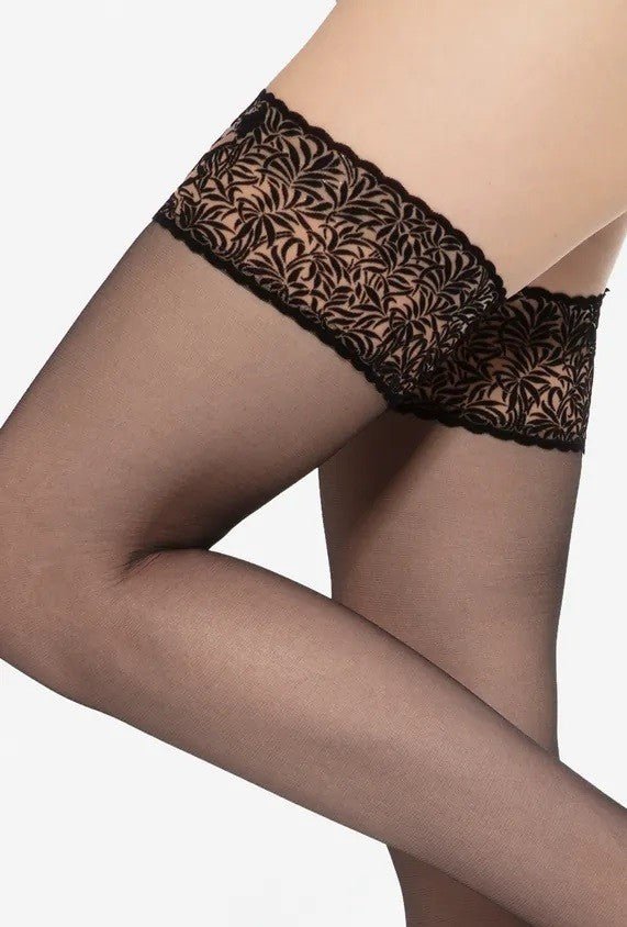 Gatta Ars Amandi Calze No.01 – 15 Den Lace‑Top Hold‑Ups - Velvet Touch Tights