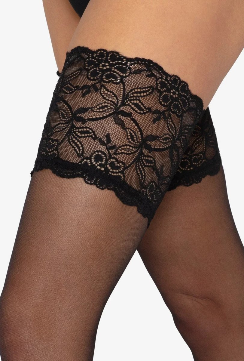 Gatta Michelle No.03 15 Den Lace Hold‑Ups / Self‑Supporting Stockings - Velvet Touch Tights