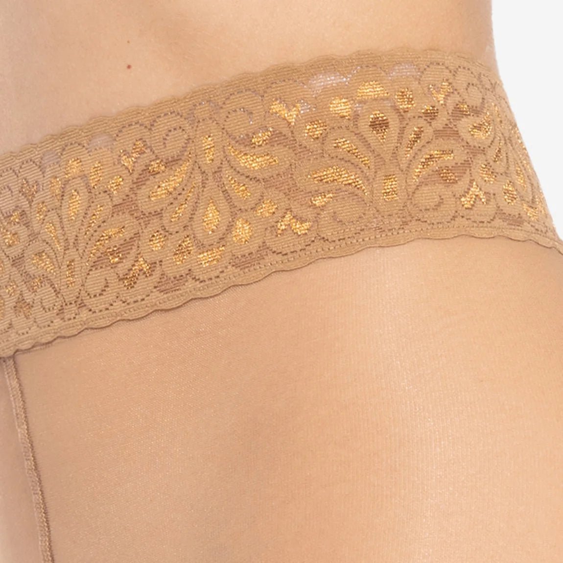 Gatta Softi-Comfi 30 Den Tights – Elegant Lace Waistband & Satin Finish - Velvet Touch Tights