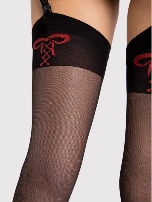 Fiore Incontra 20 Den Stockings with Bow Detail - Velvet Touch Tights