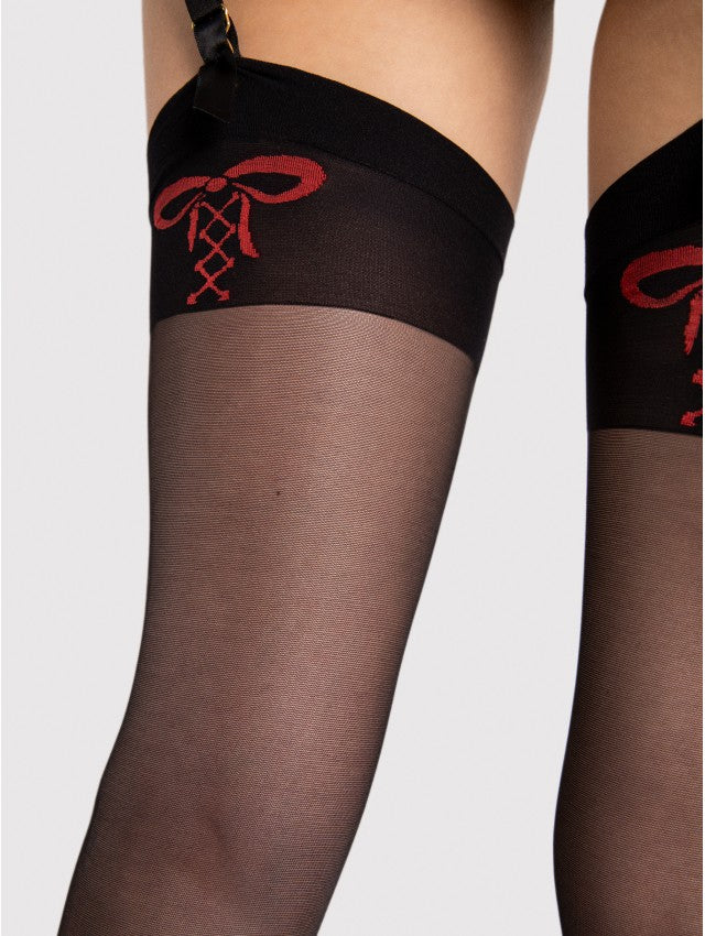 Fiore Incontra 20 Den Stockings with Bow Detail
