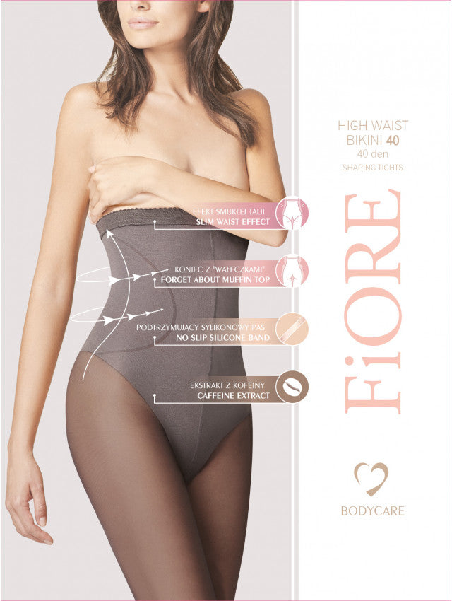 Fiore High Waist Bikini 40 Den – Slimming & Comfortable Tights