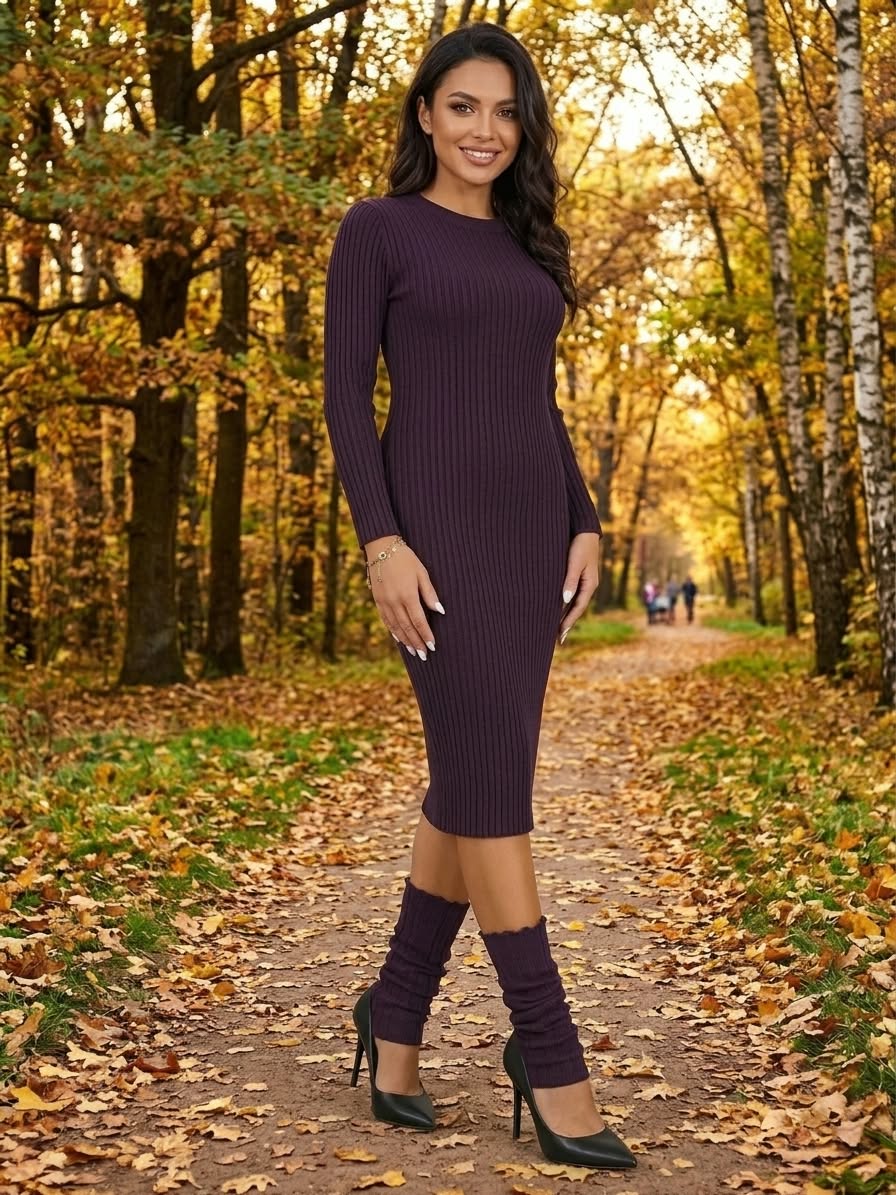 Noviti Ribbed Women’s Leg Warmers – Warm & Comfortable - Velvet Touch Tights