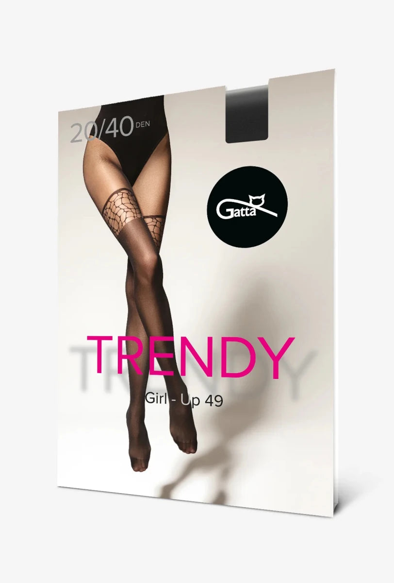 Gatta Girl-Up No. 49 Mock Suspender Tights 20/60 Den - Velvet Touch Tights