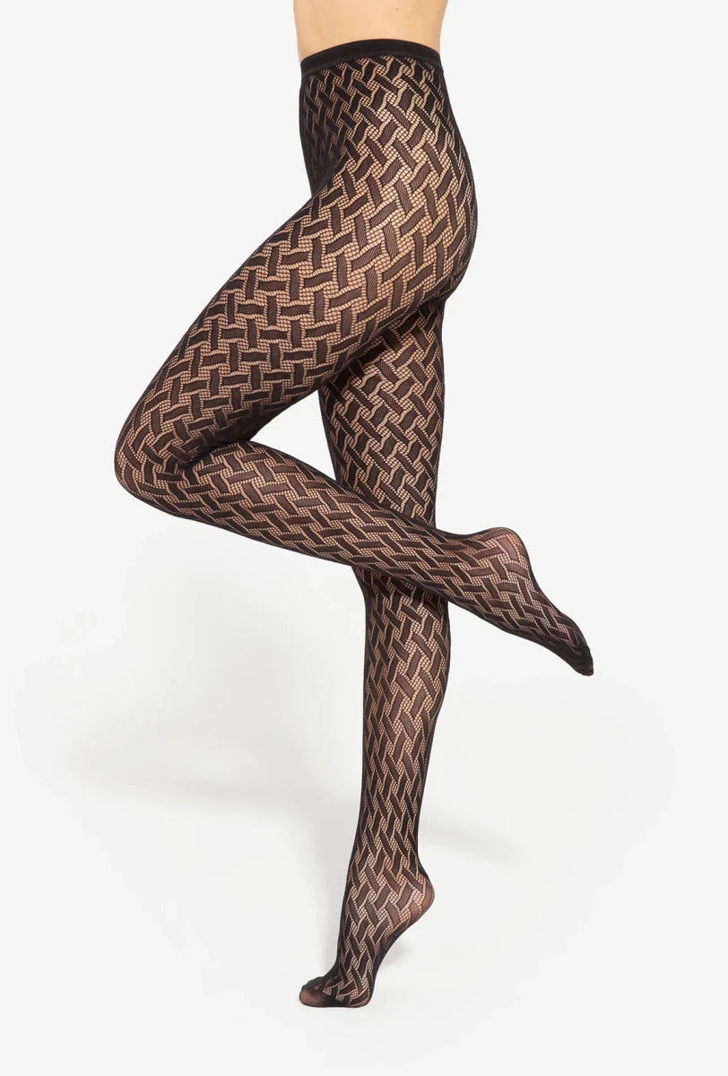 Gatta Runway No. 07 Geometric Fishnet Tights - Velvet Touch Tights