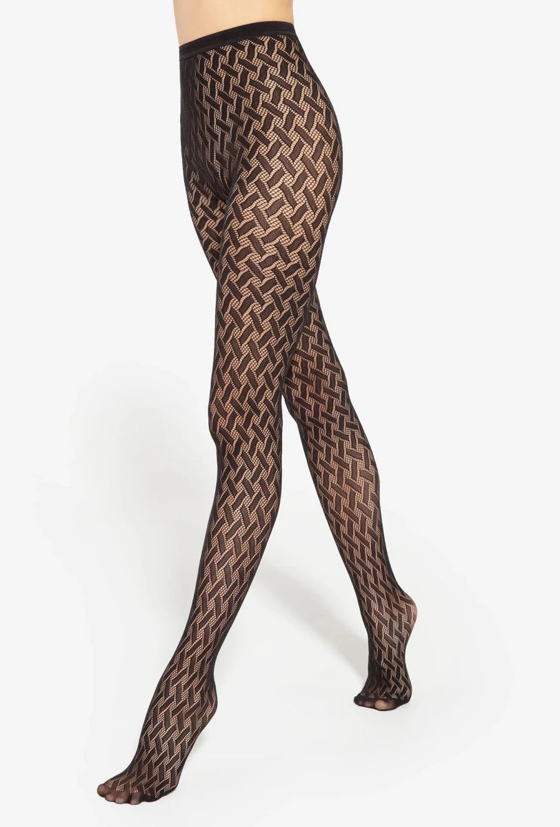 Gatta Runway No. 07 Geometric Fishnet Tights - Velvet Touch Tights